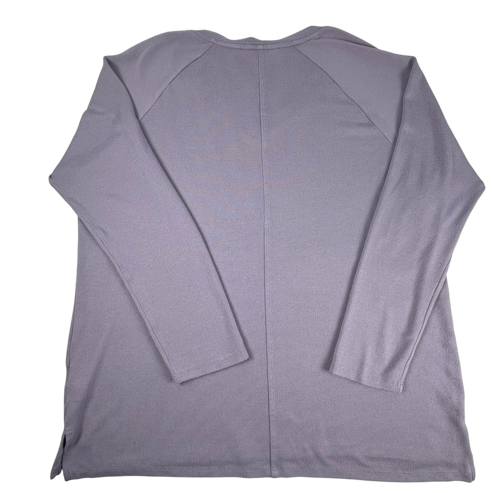 Banana Republic Top Womens XL Purple V-Neck‎ Long Sleeve Raglan Soft Knit - Picture 3 of 8